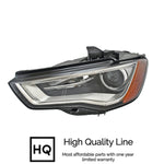 Driver Side Bi-Xenon (HID) Headlight Lens Housing For Audi A3 2015 - 2016